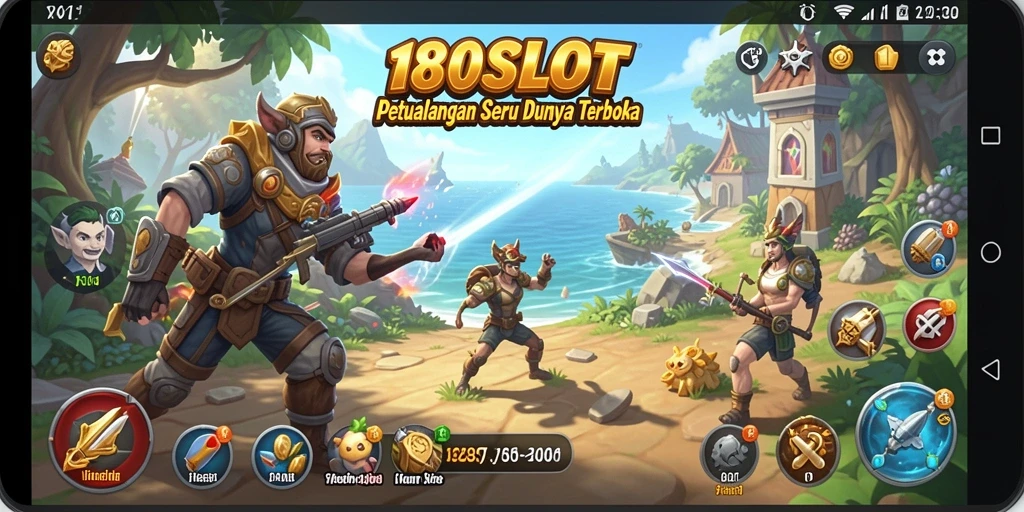 Tangkapan layar menunjukkan aksi mendebarkan di dunia Open World 180SLOT.