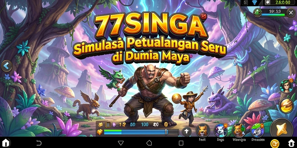 Tampilan gameplay 77SINGA menampilkan interaksi pemain yang menyenangkan.