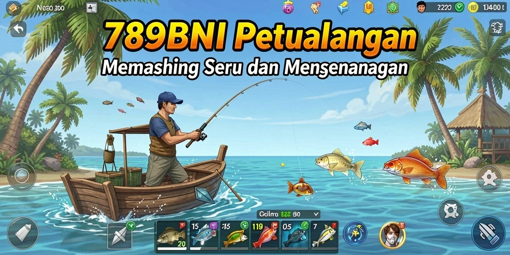 Tampilan screenshot gameplay 789BNI yang menampilkan aksi memancing yang seru.