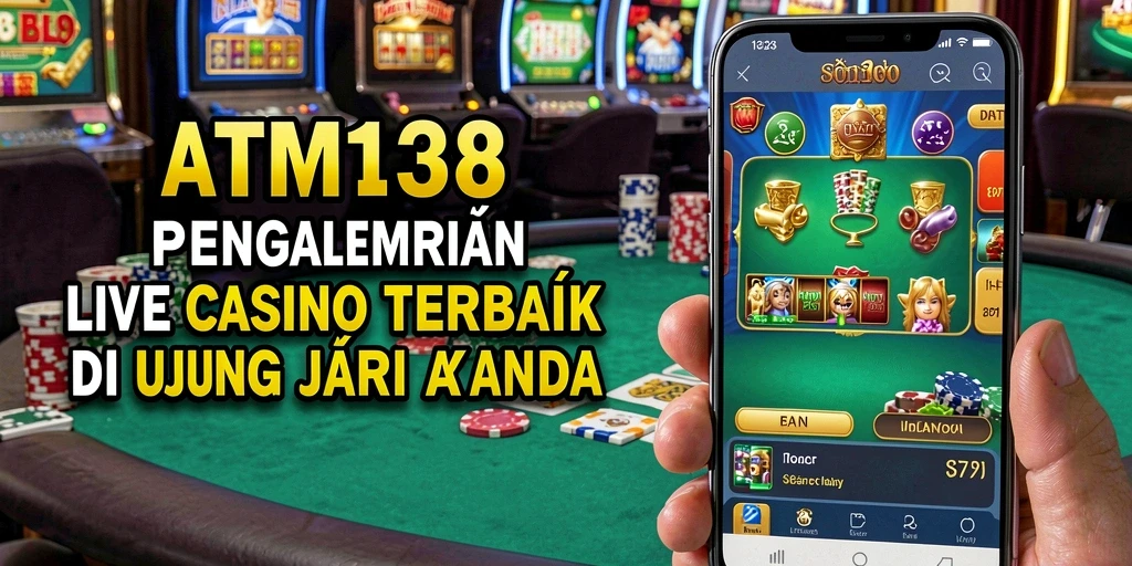 Screenshot gameplay Live Casino ATM138 yang menampilkan dealer dan pemain.