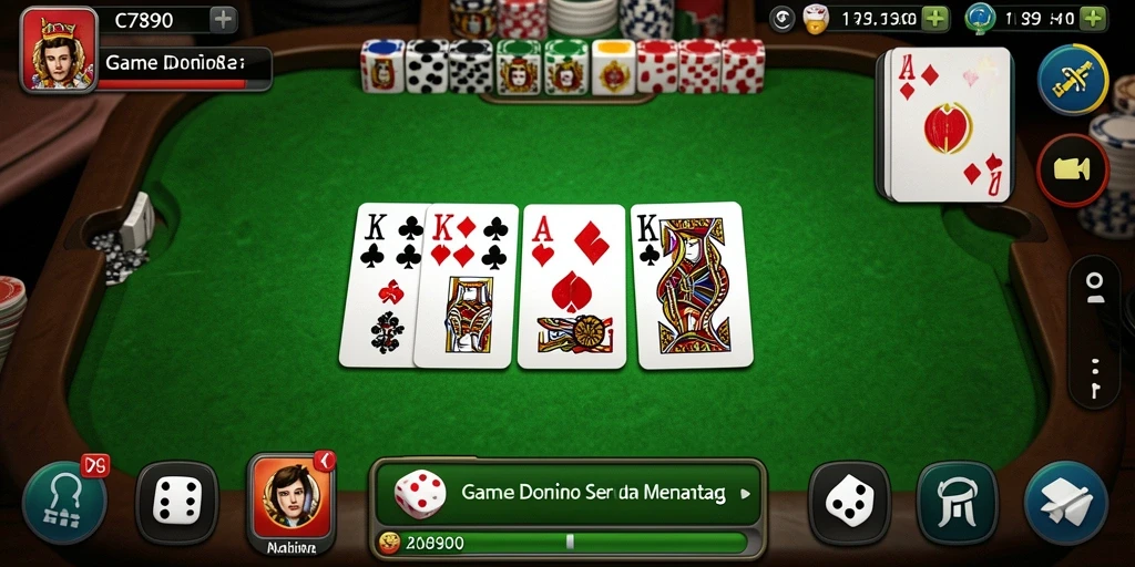 Tampilan screenshot C7890 saat bermain Domino yang seru dan interaktif.