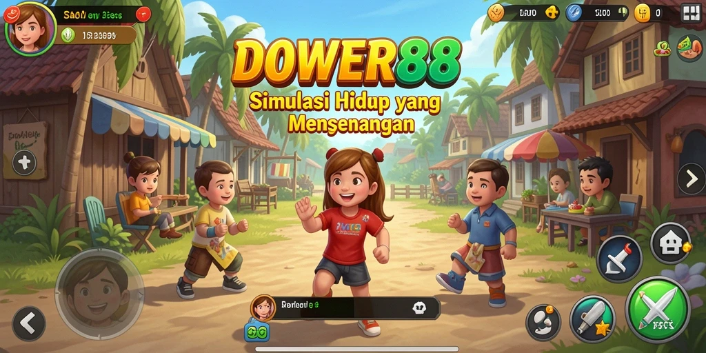 Screenshot DOWER88 menampilkan gameplay menarik dari simulasi kehidupan.