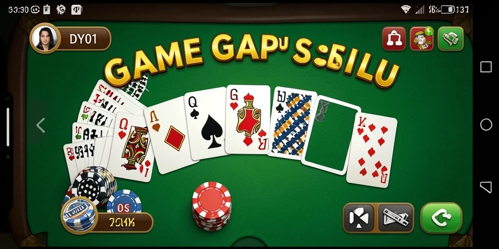 Tampilan menarik dari gameplay Gaple di DY01.