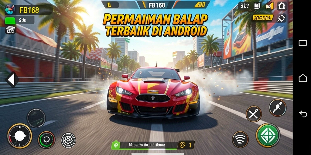 Tampilan menegangkan dari balapan di FB168