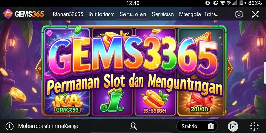Screenshot gameplay GEMS365 menampilkan aksi slot yang seru dan mengasyikkan.