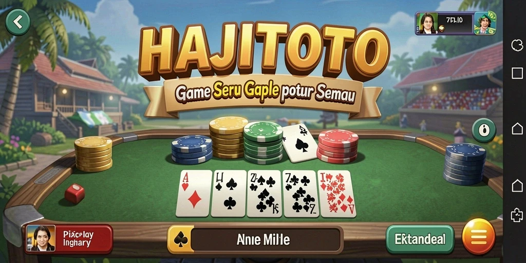 Tampilan gameplay Gaple yang seru dan interaktif di HAJITOTO.