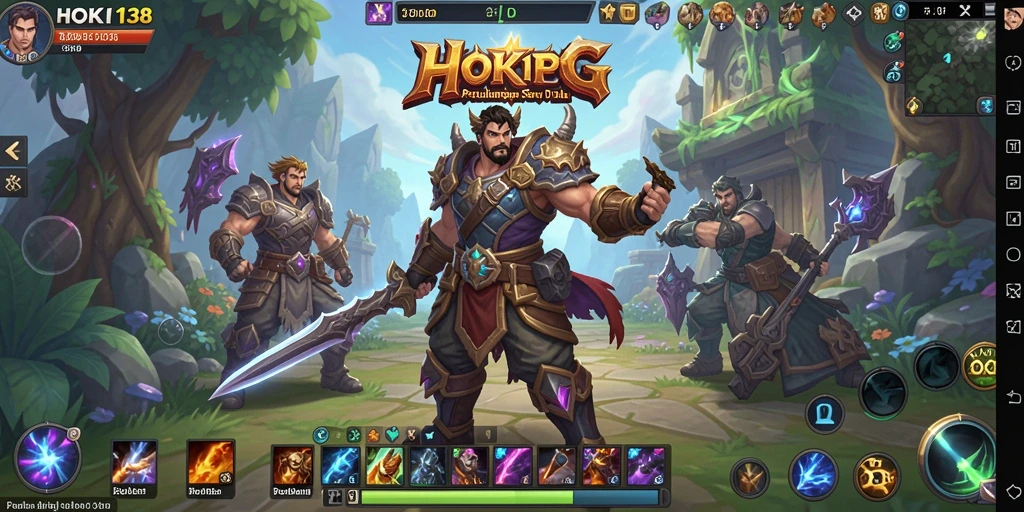 Screenshot gameplay HOKI138 menunjukkan aksi seru dalam pertempuran ARPG.