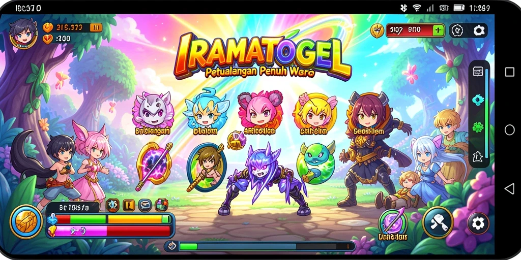 Tampilan gameplay menarik dari IRAMATOGEL dengan karakter Anime yang menawan.
