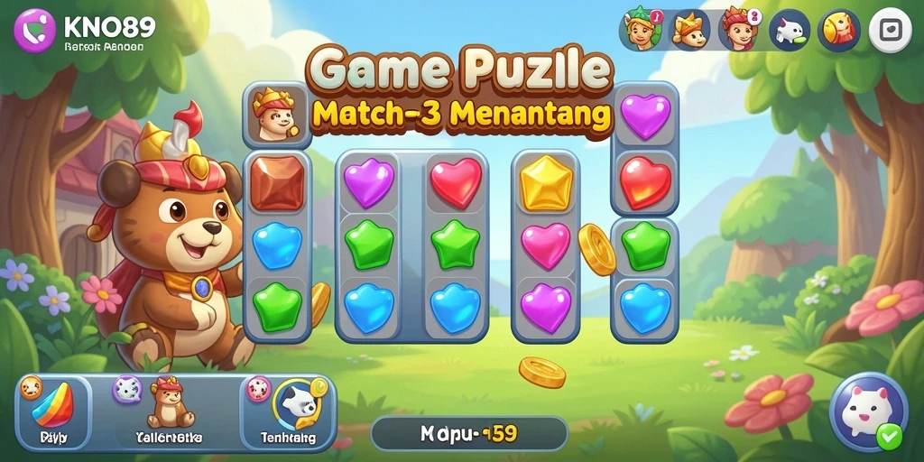 Tampilan gameplay <strong>KNO89</strong> yang seru dan penuh warna.