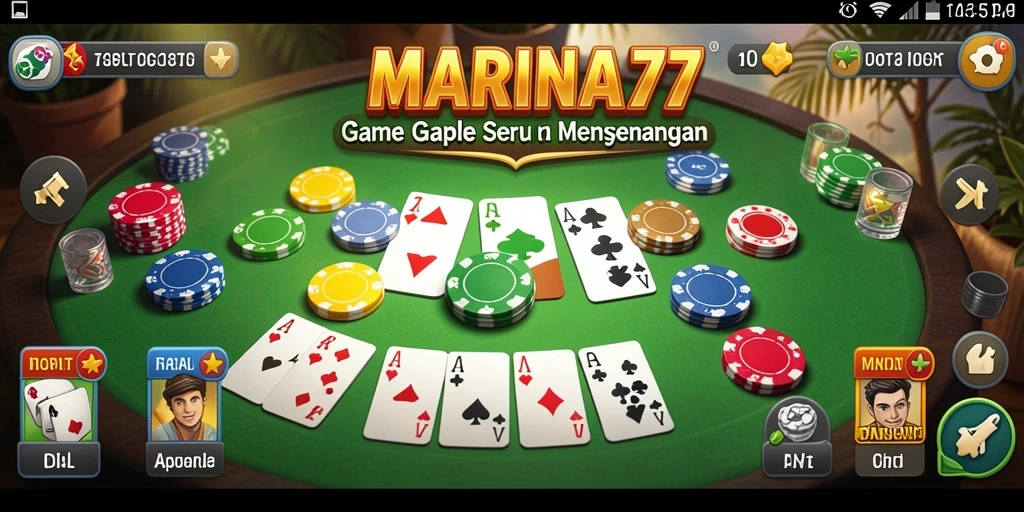 Tampilan gameplay Gaple yang menarik di MARINA77.