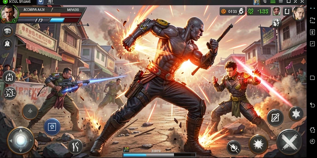 Screenshot menampilkan pertarungan intens dalam game MPOID.