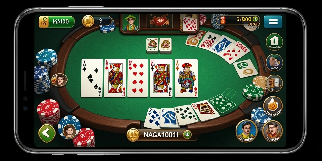 Screenshot gameplay NAGA1001 menampilkan momen seru permainan domino.