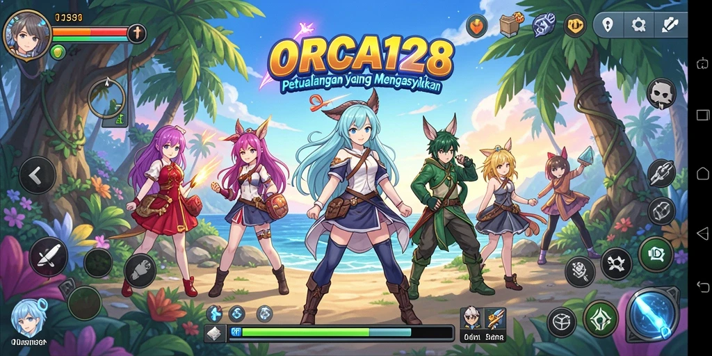 Tampilan gameplay menakjubkan dari ORCA128 dengan aksi anime yang seru.