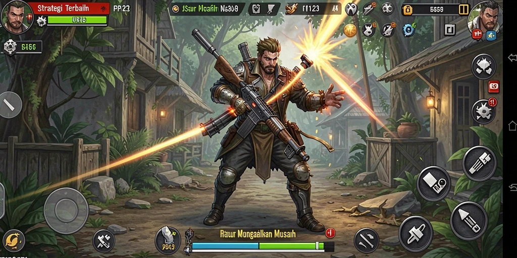 Tampilan gameplay PP123 yang menegangkan dan penuh strategi.