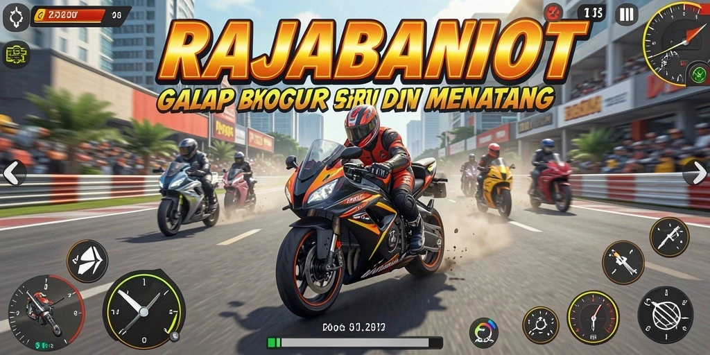 Tampilan gameplay RAJABANDOT yang mendebarkan dan penuh aksi balapan.