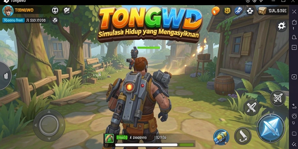 Tampilan gameplay TONGWD yang menarik dan realistis.