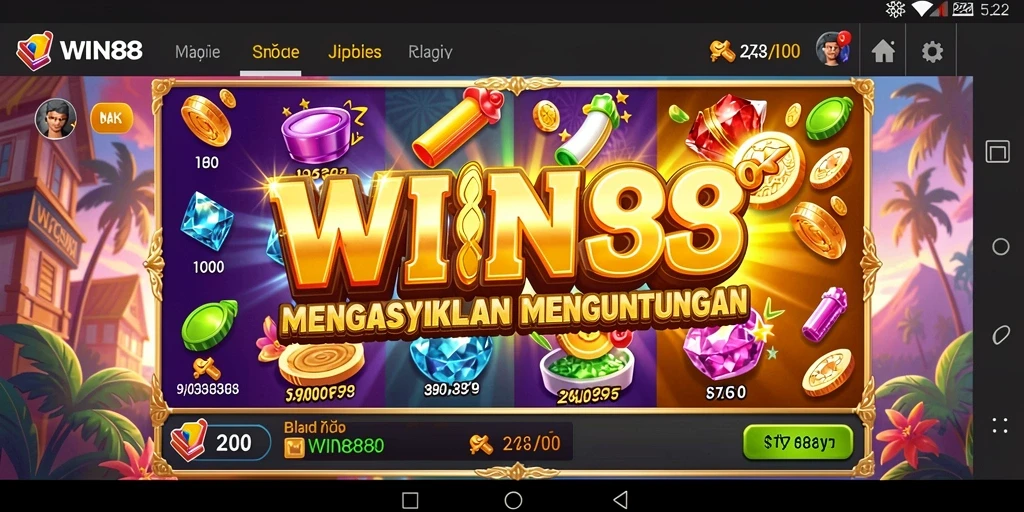Gameplay menarik dari permainan Slot WIN88 dengan fitur bonus.