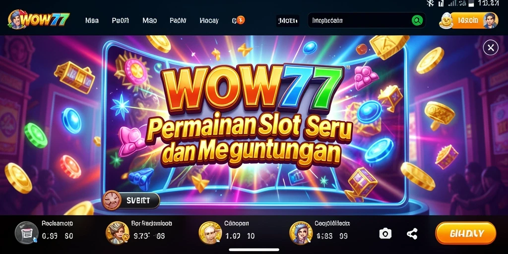 Tampilan mengasyikkan dari gameplay Slot WOW77 yang seru.